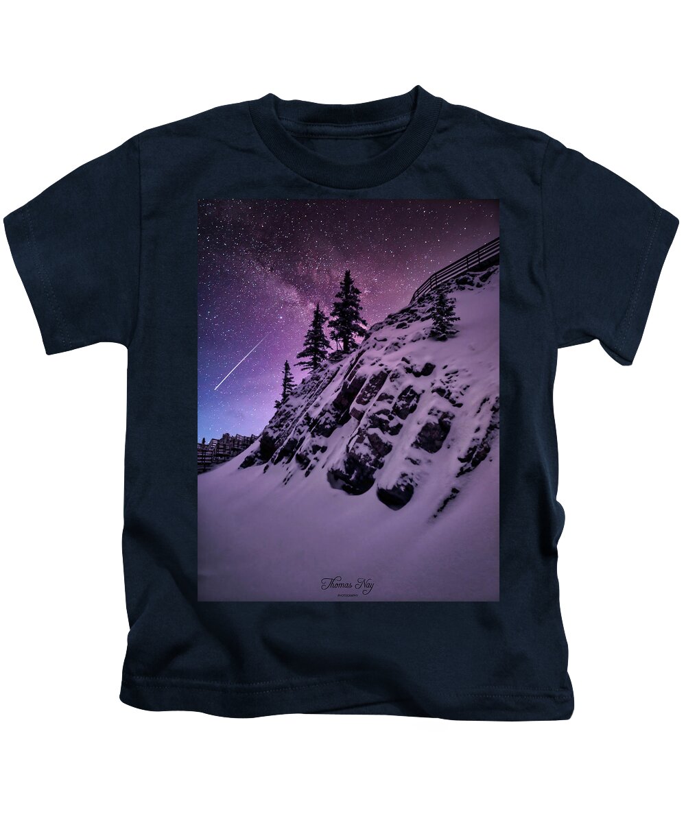 Winter Kids T-Shirt featuring the photograph Winter night by Thomas Nay