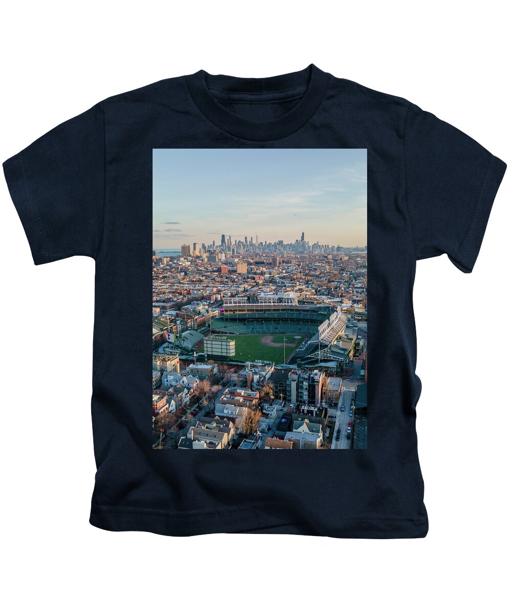 Wrigley Field Kids T-Shirt featuring the photograph Wrigley Field 1 by Bobby K