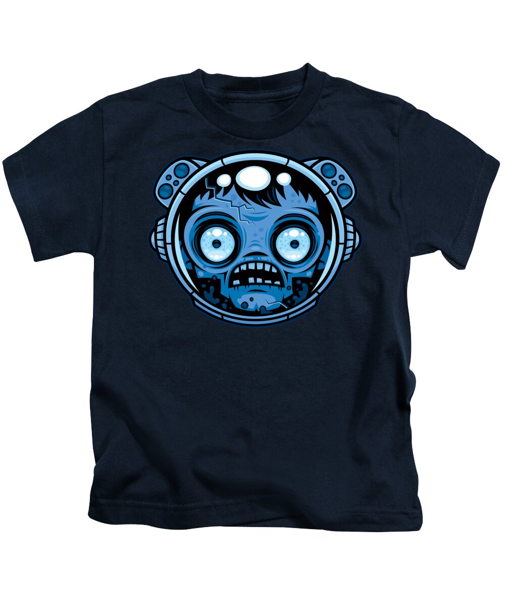 Astronaut Kids T-Shirt featuring the digital art Zombie Astronaut by John Schwegel