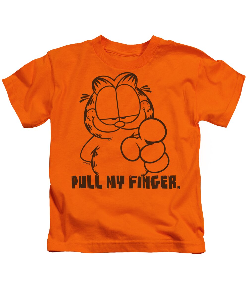 Garfield - Pull My Finger #1 Kids T-Shirt by Brand A - Fine Art America