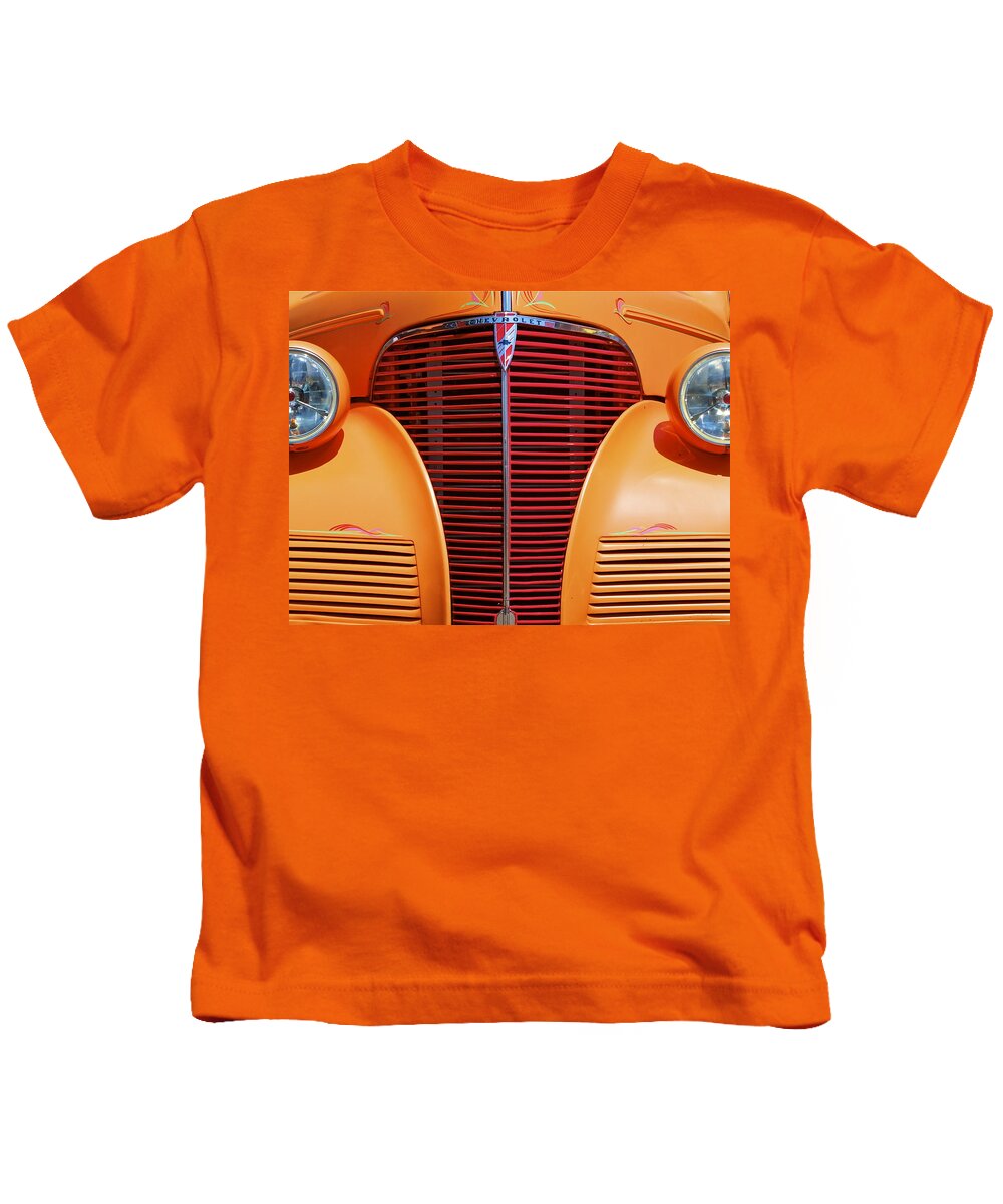 Chevy Kids T-Shirt featuring the photograph 1939 Chevy by John Babis