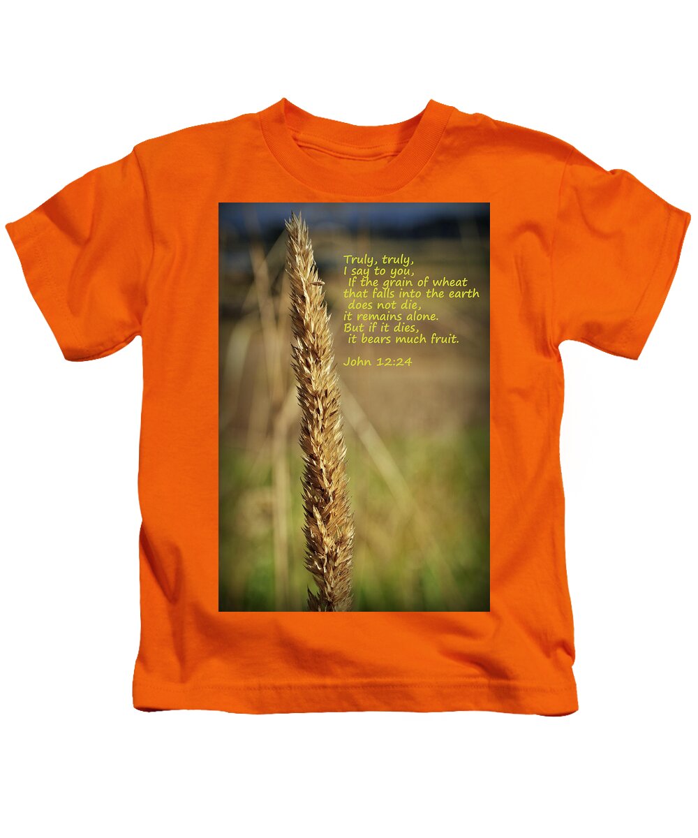 A Grain Of Wheat Kids T-Shirt featuring the photograph A Grain of Wheat by Tikvah's Hope