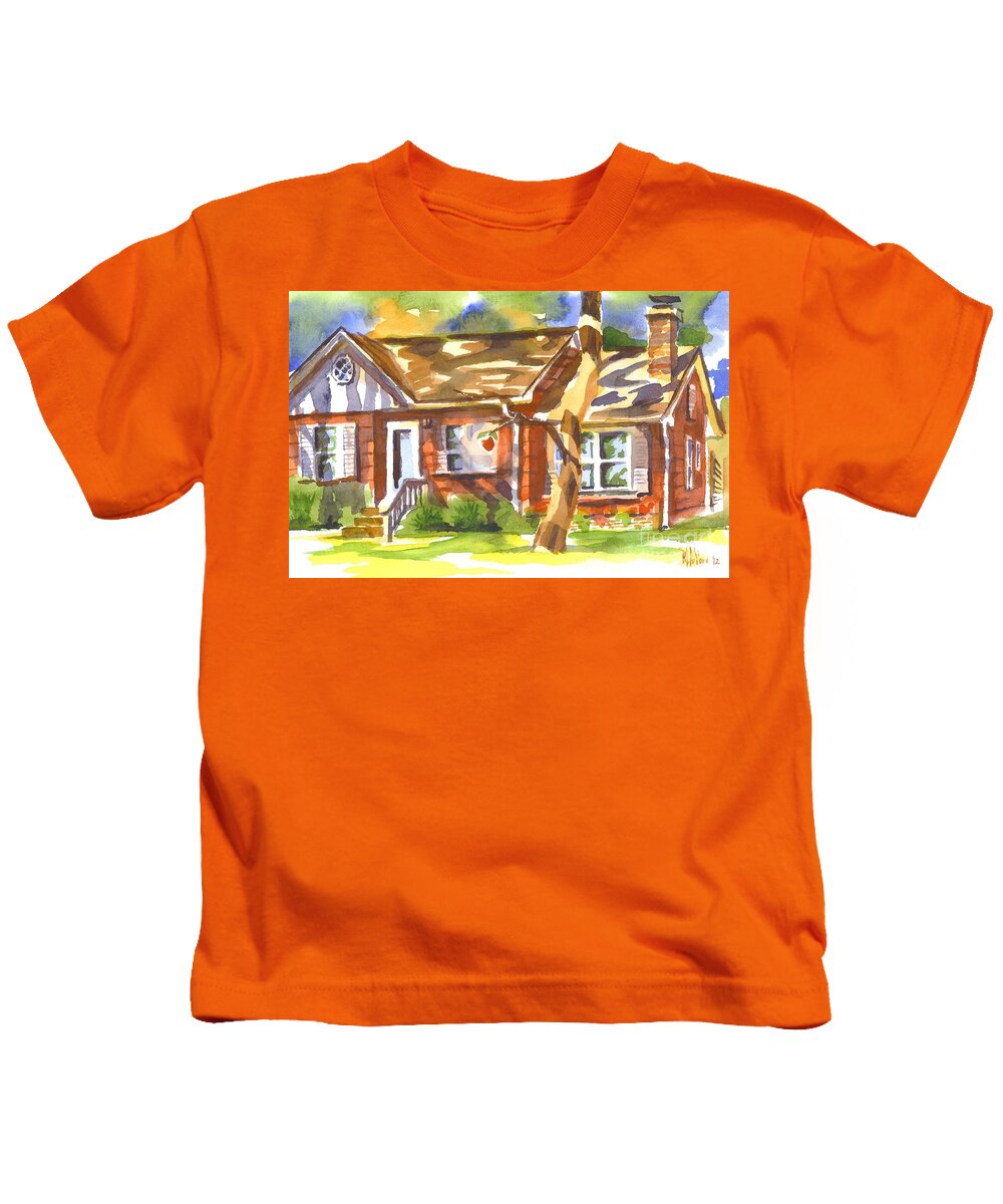Adams Home Kids T-Shirt featuring the painting Adams Home by Kip DeVore