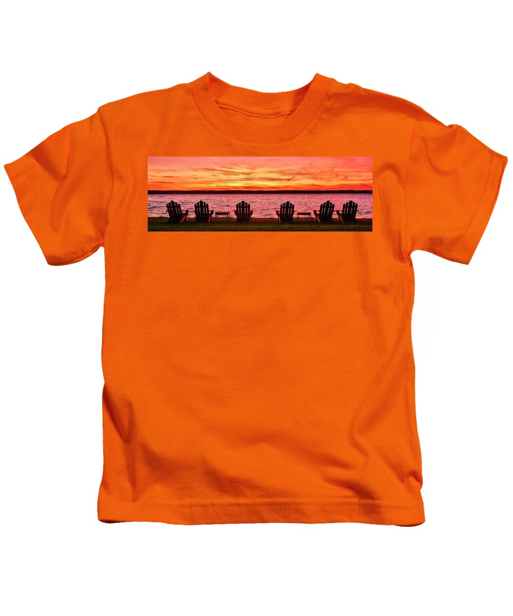 Ny Kids T-Shirt featuring the photograph Adirondack Panorama by Mitchell R Grosky