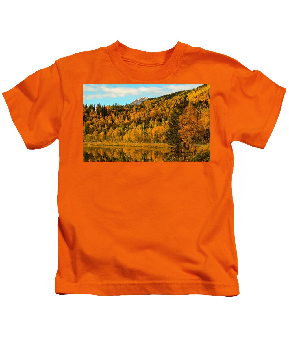 Alaska Kids T-Shirt featuring the photograph AK Fall by Kevin Dietrich