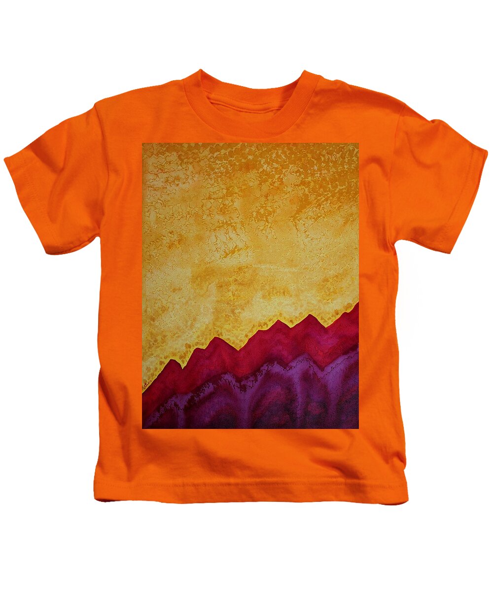 Ascension Kids T-Shirt featuring the painting Ascension original painting by Sol Luckman