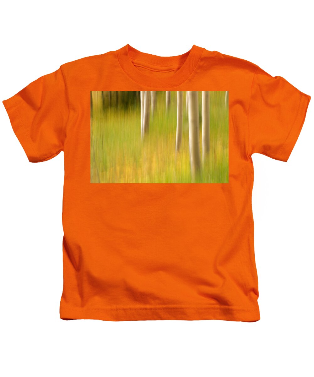 Aspen Kids T-Shirt featuring the photograph Aspen Abstract by Ronda Kimbrow