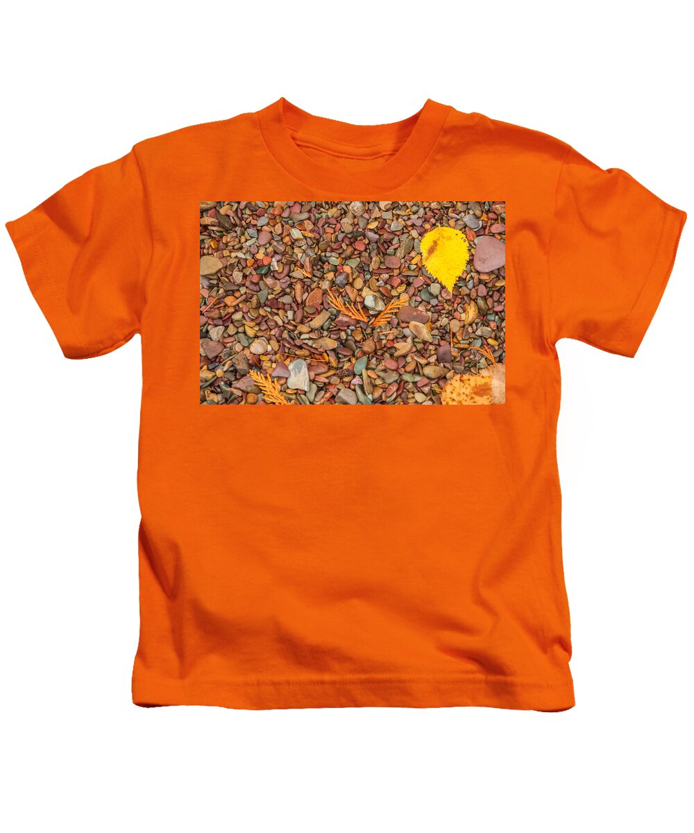 Water Kids T-Shirt featuring the photograph Beach Pebbles of Montana by Brenda Jacobs