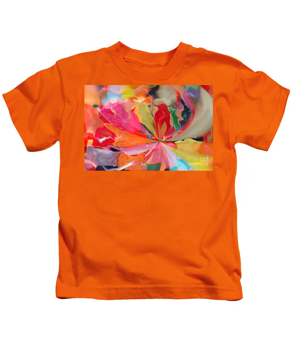 Hotel Art Kids T-Shirt featuring the digital art A Garden of Crayons by Margie Chapman