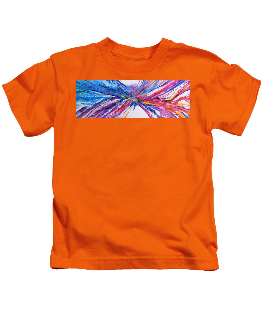 Crux Kids T-Shirt featuring the painting Crux by Priscilla Batzell Expressionist Art Studio Gallery