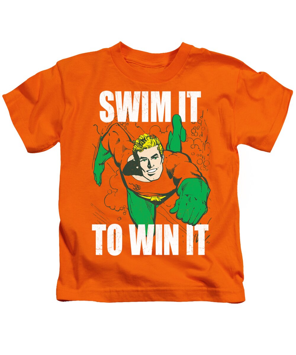  Kids T-Shirt featuring the digital art Dc - Swim It by Brand A