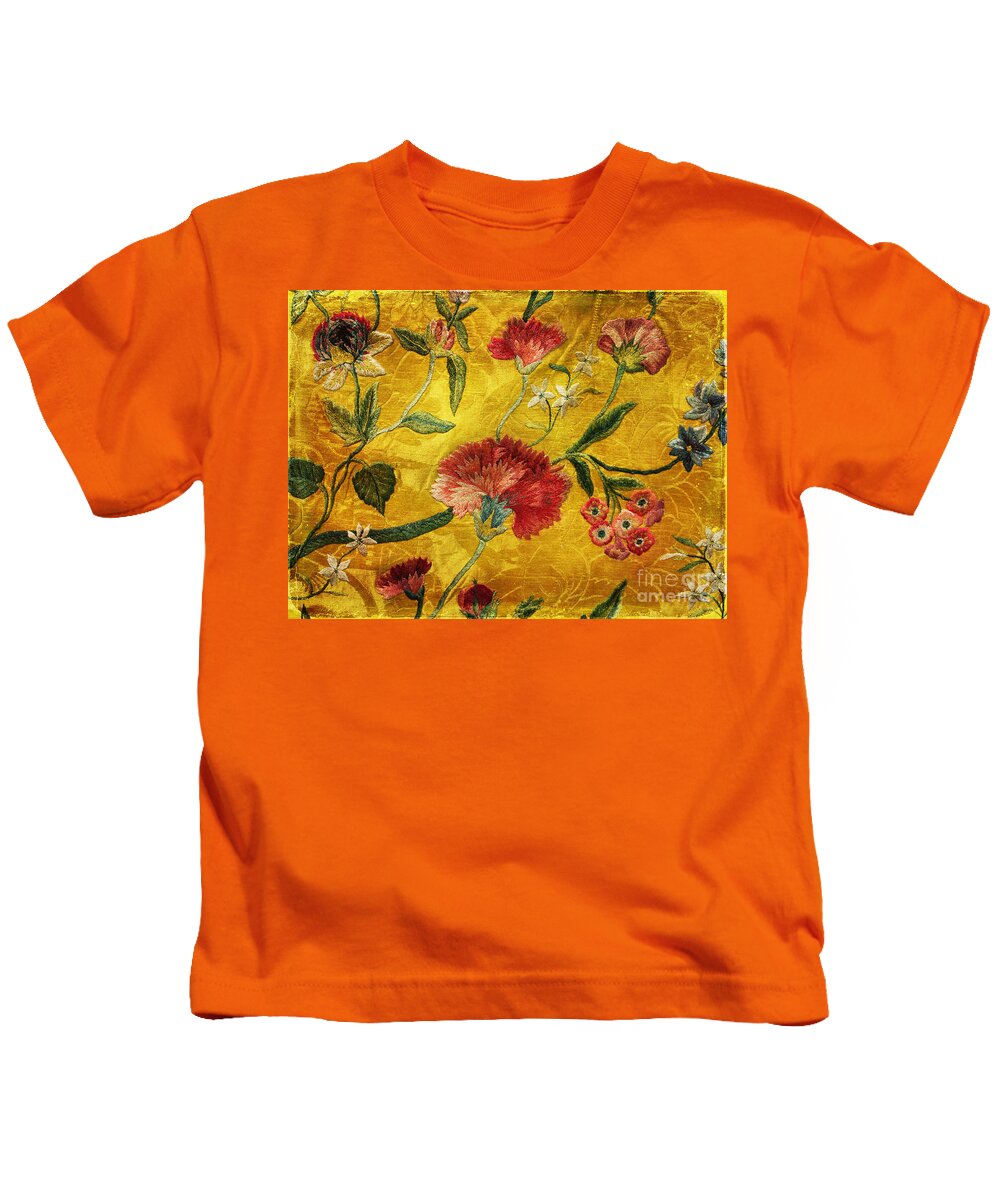 Jacobean Kids T-Shirt featuring the photograph 17th Century Embroidered magnificence by Brenda Kean