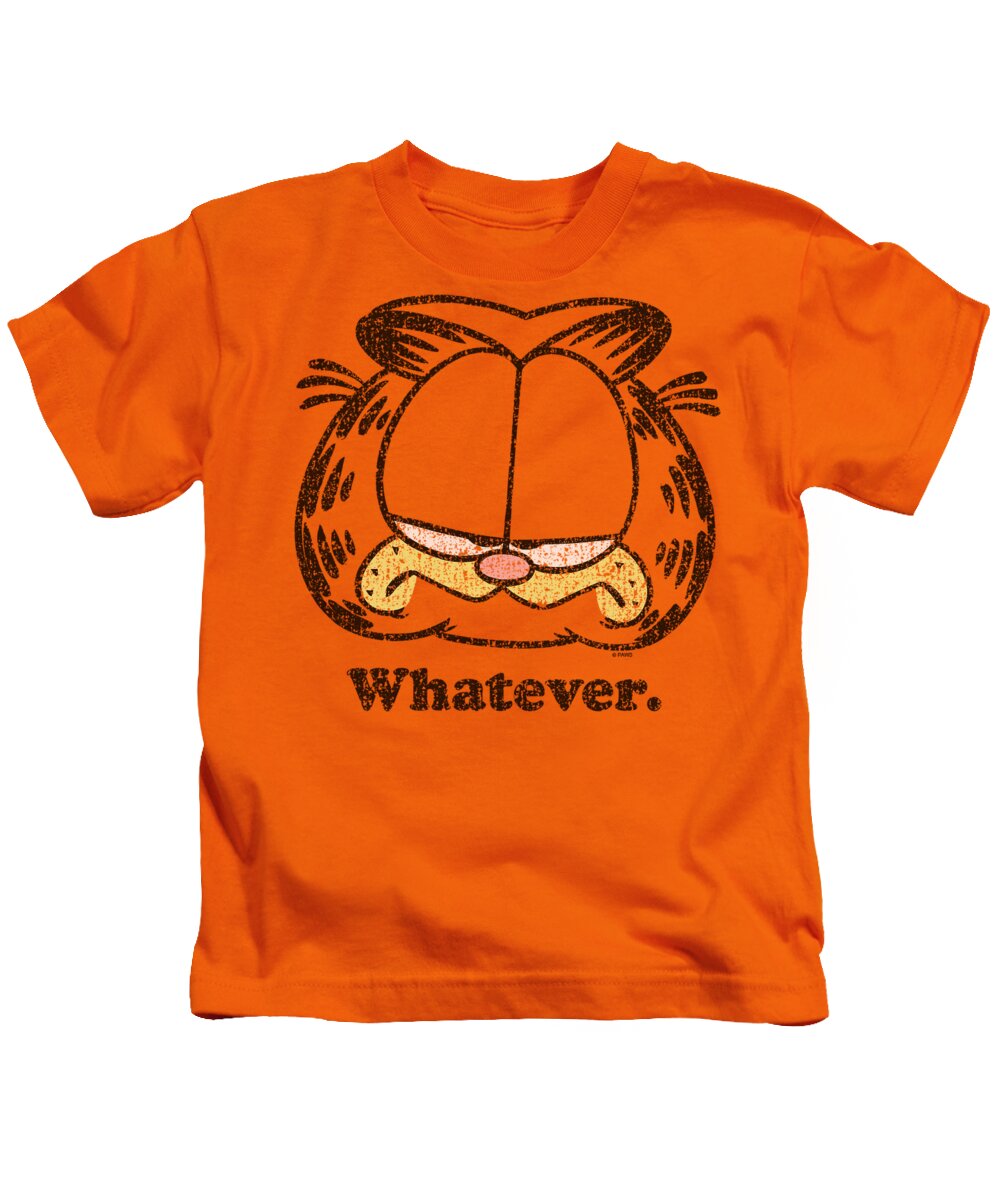 Garfield Kids T-Shirt featuring the digital art Garfield - Whatever by Brand A