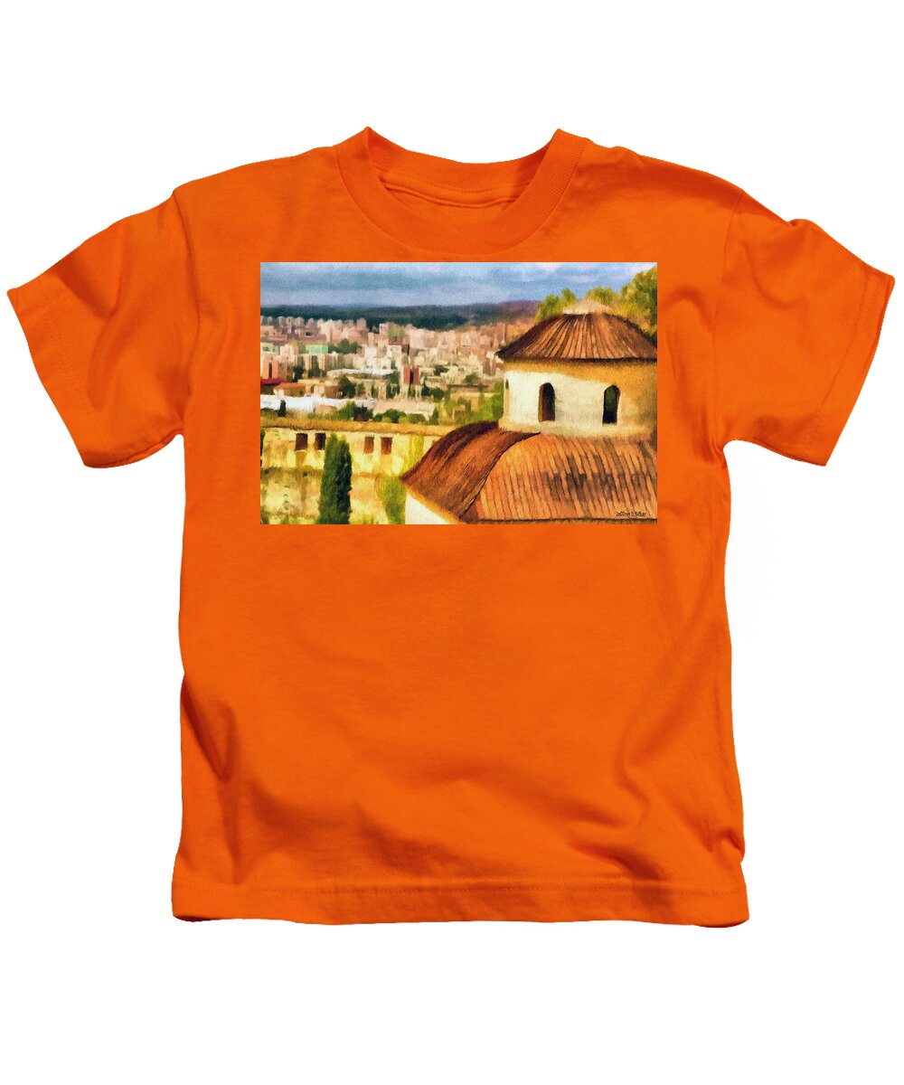Chapel Kids T-Shirt featuring the painting Pious Witness to the Passage of Time by Jeffrey Kolker