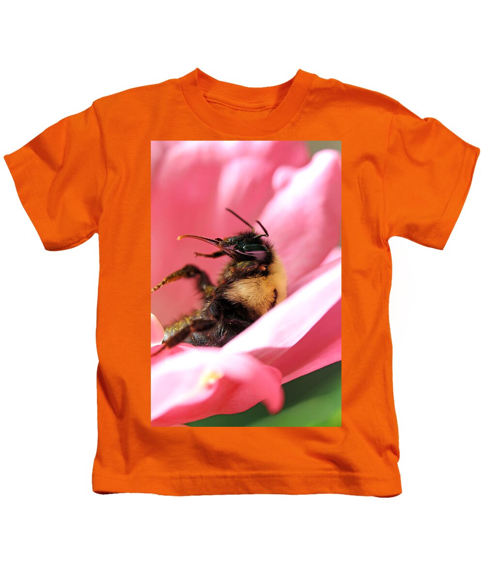 Insects Kids T-Shirt featuring the photograph 'Pollen High' by Jennifer Robin
