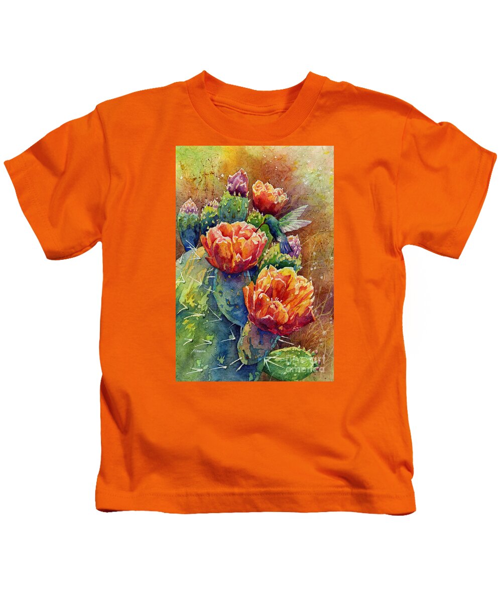 Cactus Kids T-Shirt featuring the painting Summer Hummer by Hailey E Herrera
