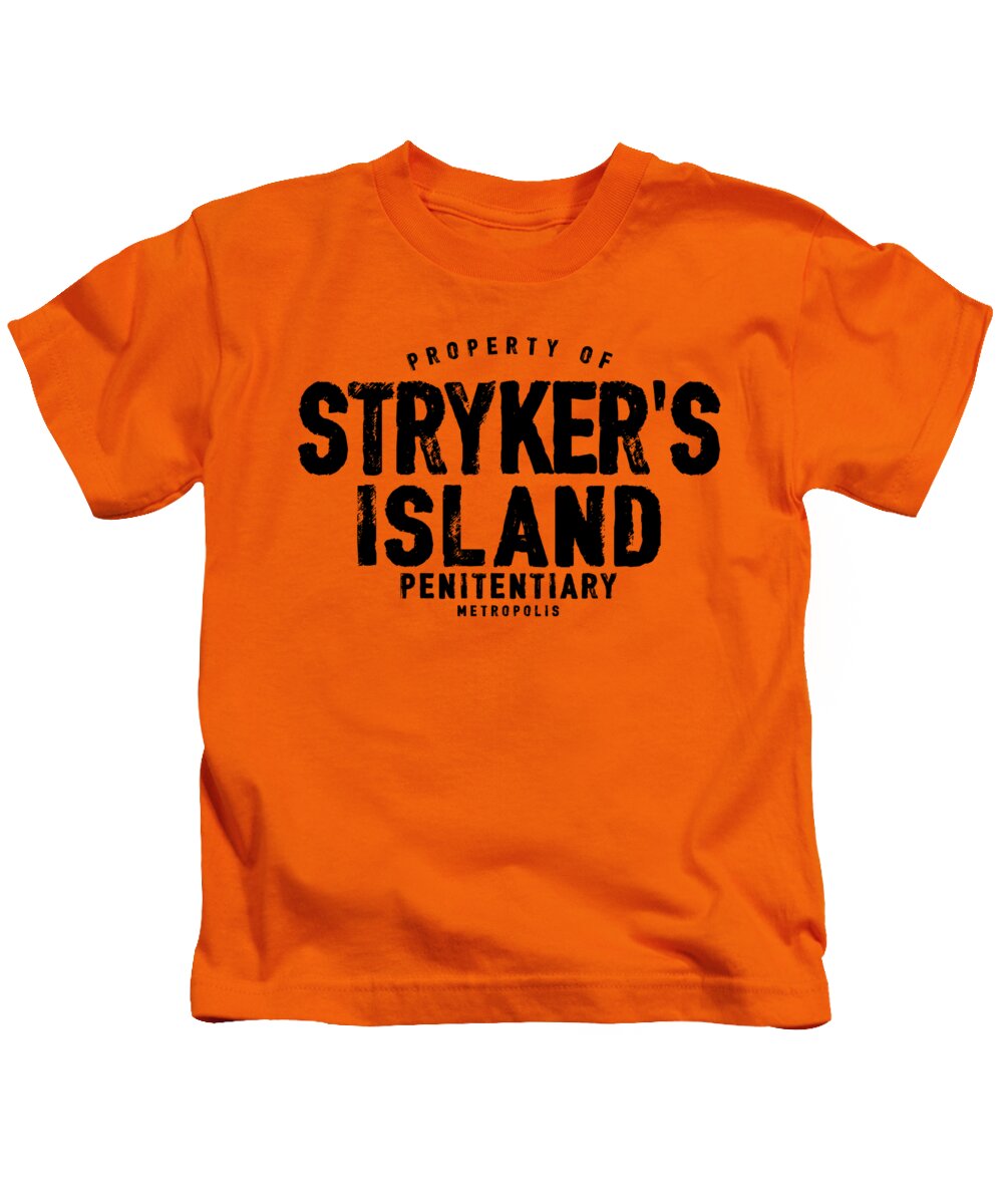  Kids T-Shirt featuring the digital art Superman - Strykers Island by Brand A