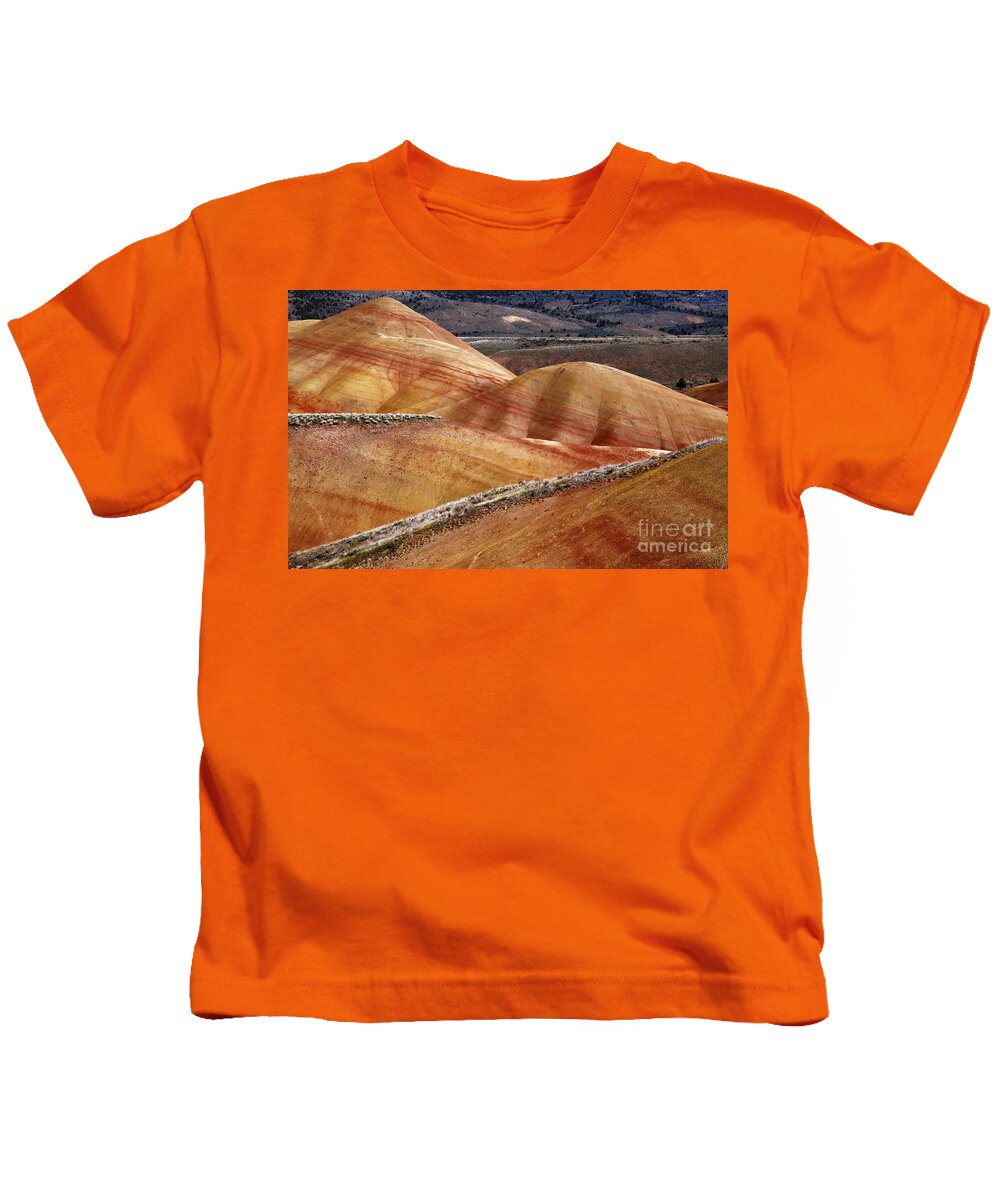 Painted Hills Kids T-Shirt featuring the photograph The Painted Hills by Vivian Christopher
