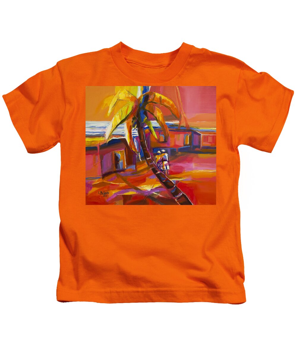 Abstract Kids T-Shirt featuring the painting The Retreat by Cynthia McLean