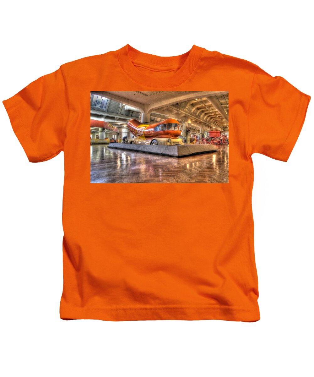  Kids T-Shirt featuring the photograph Oscar Mayer Mobile Dearborn MI by Nicholas Grunas