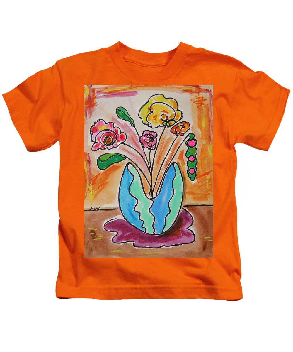 Ink Kids T-Shirt featuring the painting The Colors of Sherbert by Mary Carol Williams