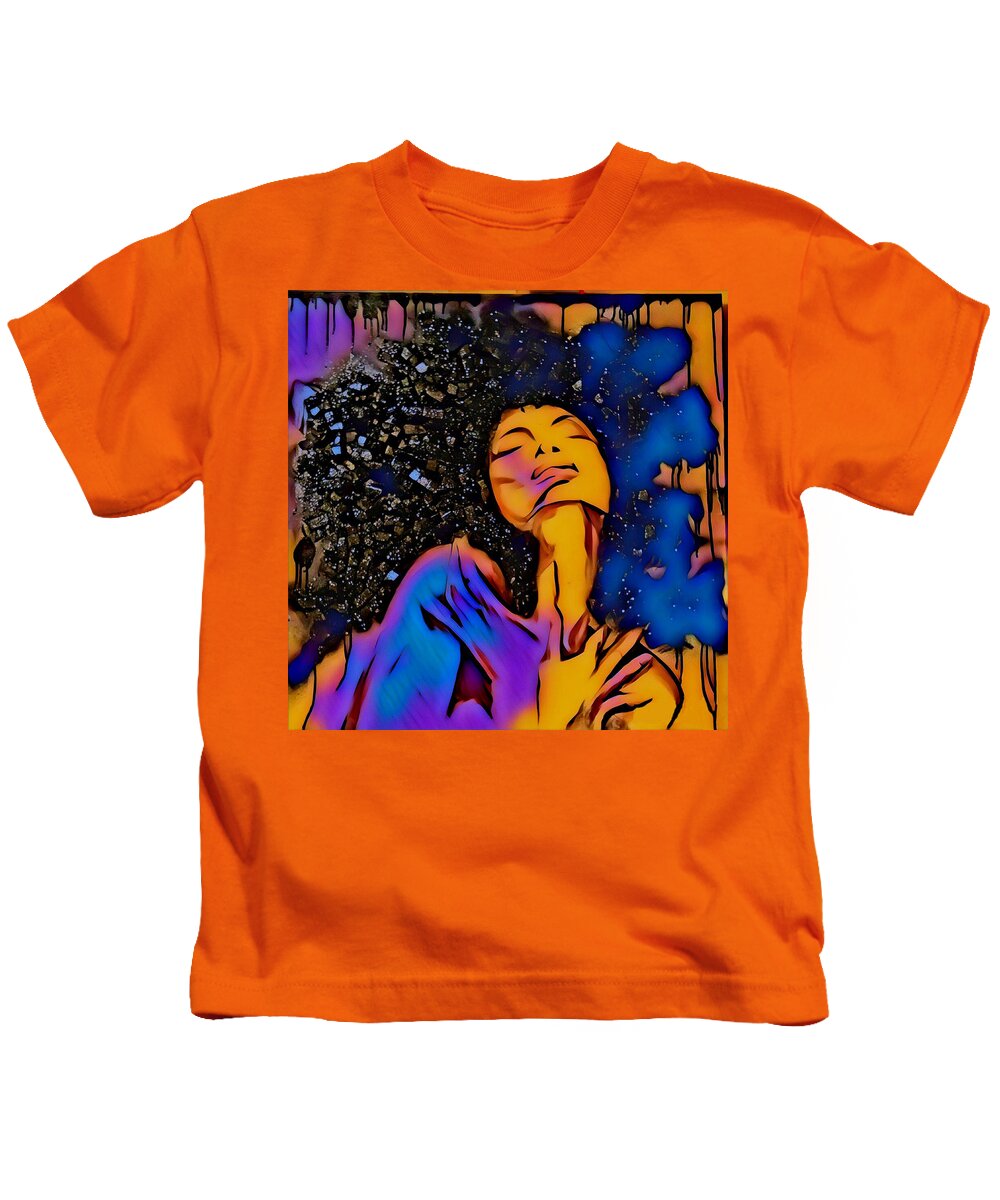 Feminine Feeling Of Love Kids T-Shirt featuring the painting Tinted Euphoria by Femme Blaicasso