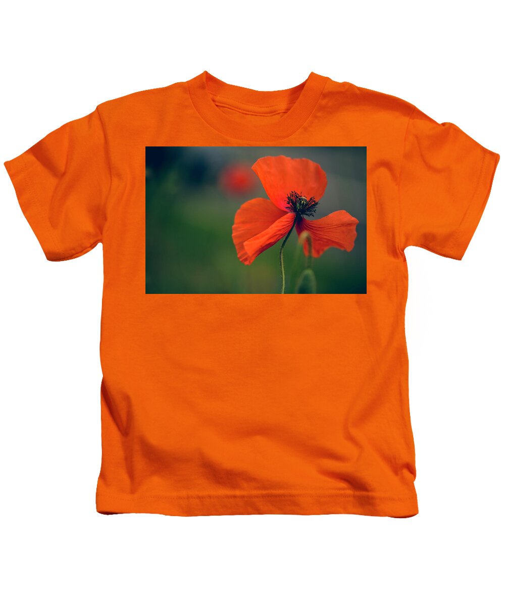Poppy Kids T-Shirt featuring the photograph Poppy Meadow #24 by Nailia Schwarz