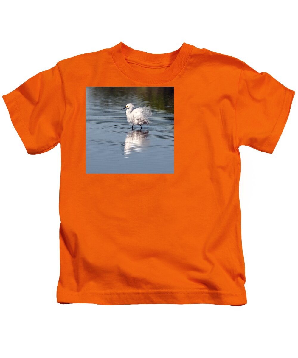 Snowy Egret Kids T-Shirt featuring the photograph Snowy Egret #6 by Tam Ryan