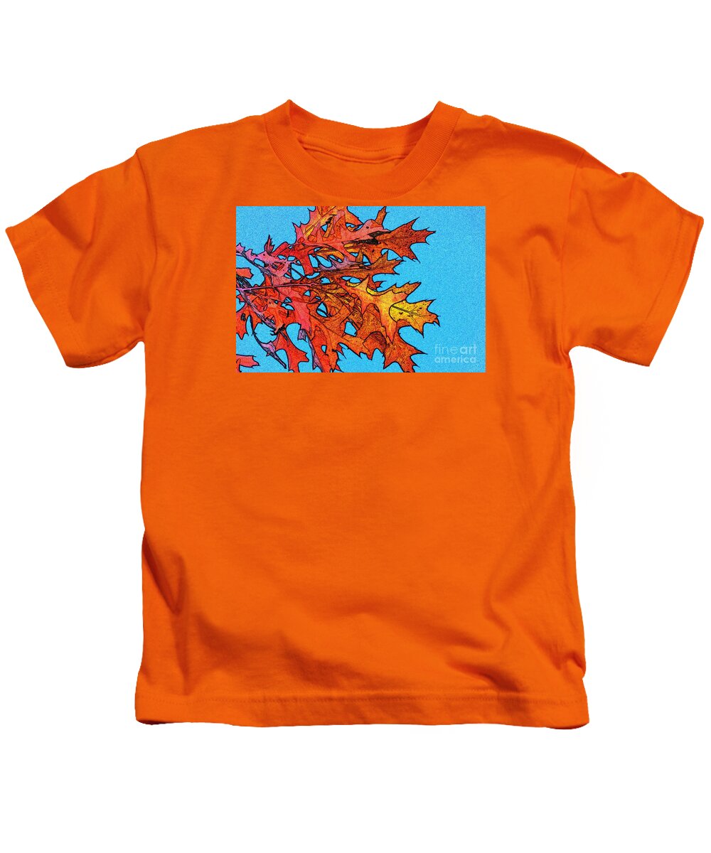 Autumn Kids T-Shirt featuring the photograph Autumn Leaves 14 by Jean Bernard Roussilhe