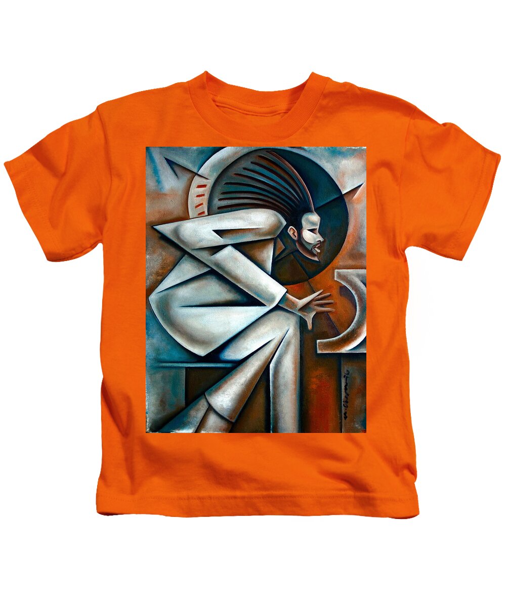 Victor Gould Kids T-Shirt featuring the painting Clockwork by Martel Chapman