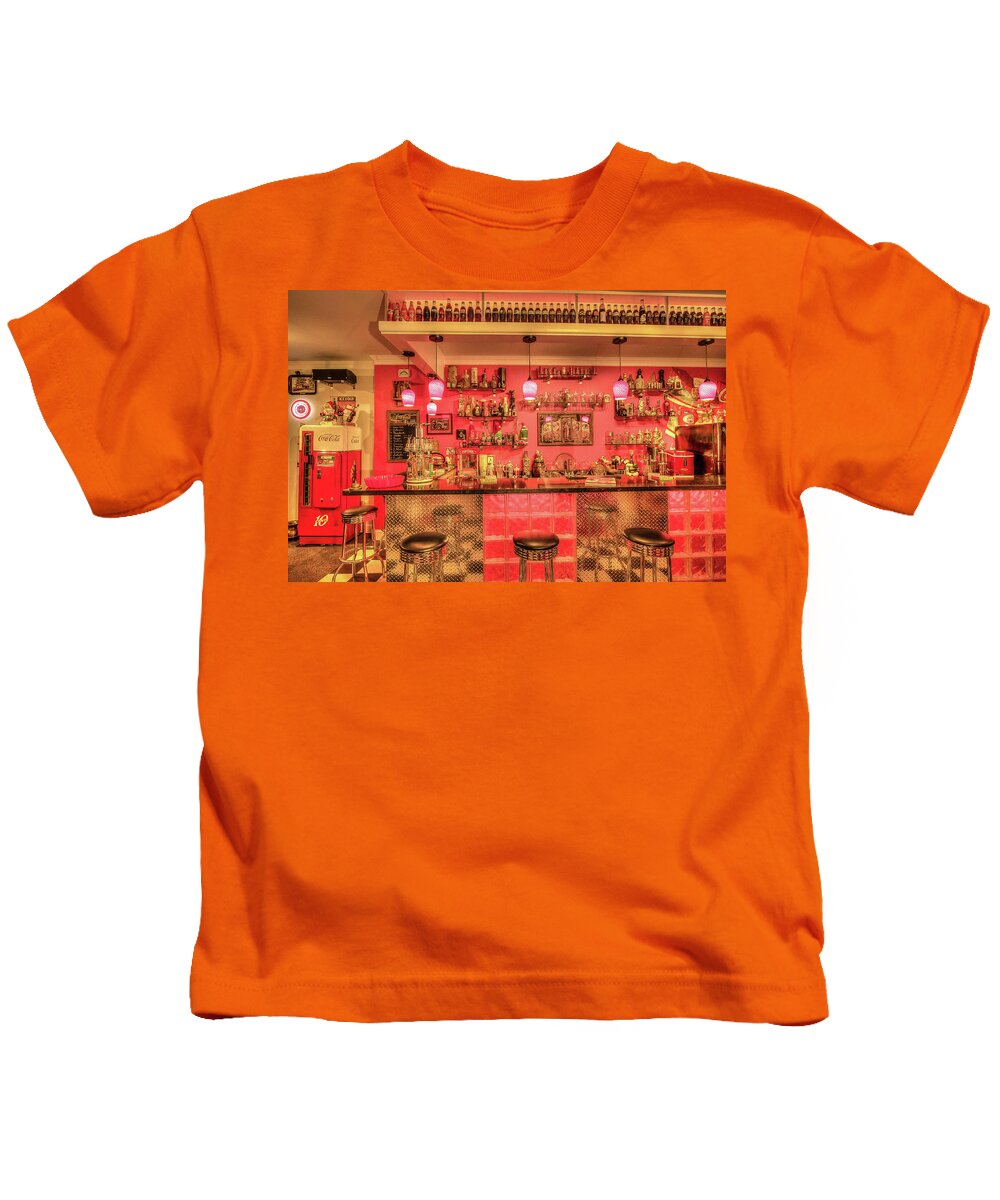Coca Cola Kids T-Shirt featuring the photograph Coca Cola Bar Room by George Kenhan