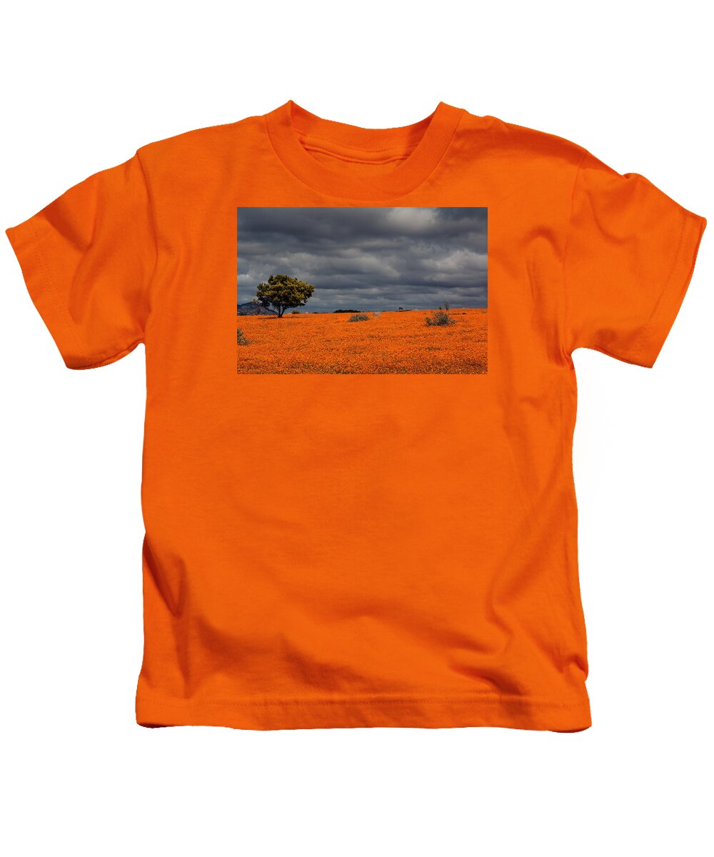 Daisies Kids T-Shirt featuring the photograph Daisies blooming in Namaqualand 1 by Claudio Maioli
