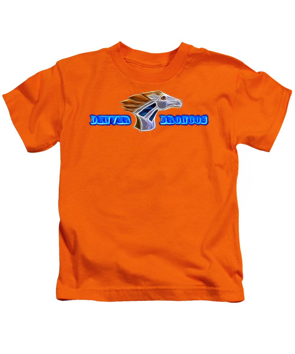 Denver Broncos Kids T-Shirt featuring the photograph Denver Broncos by Shane Bechler