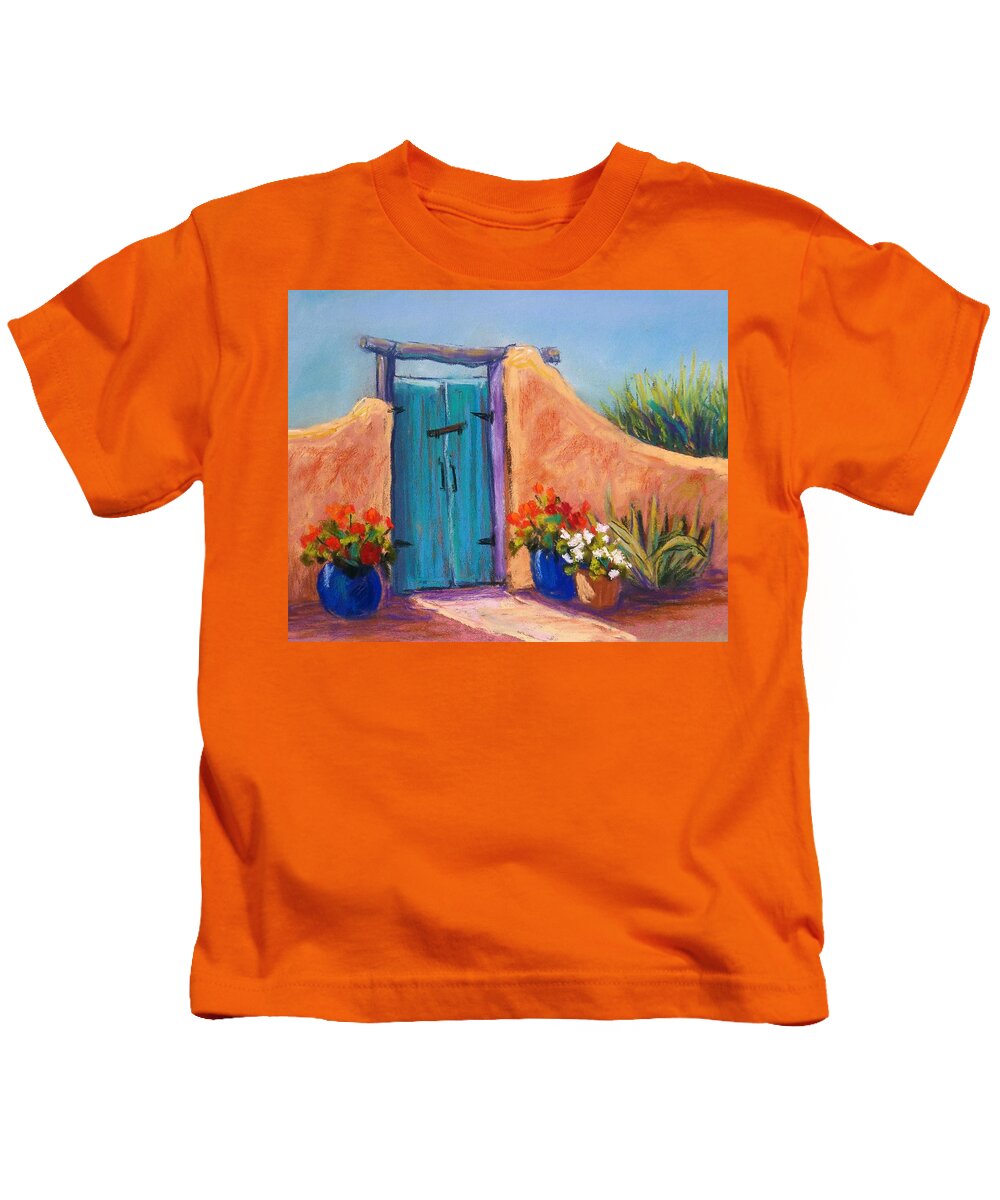 Landscape Kids T-Shirt featuring the pastel Desert Gate by Candy Mayer