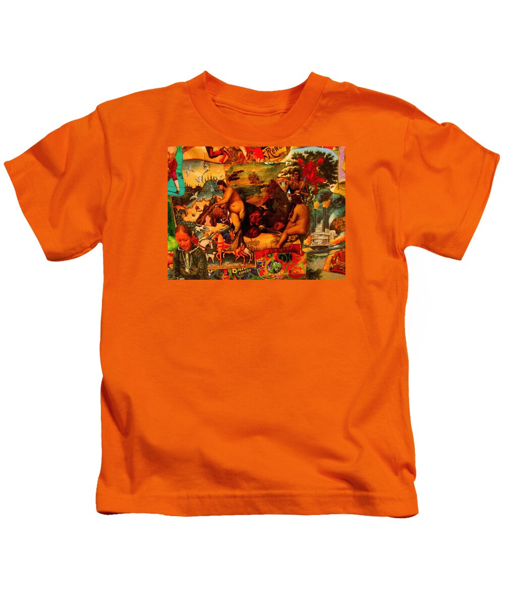  Kids T-Shirt featuring the painting Down By The River by Steve Fields