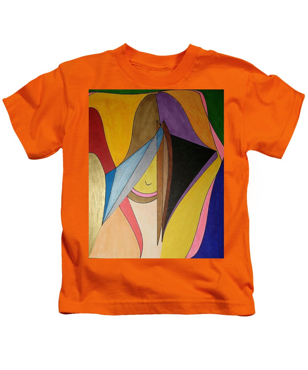 Geo - Organic Art Kids T-Shirt featuring the painting Dream 330 by S S-ray
