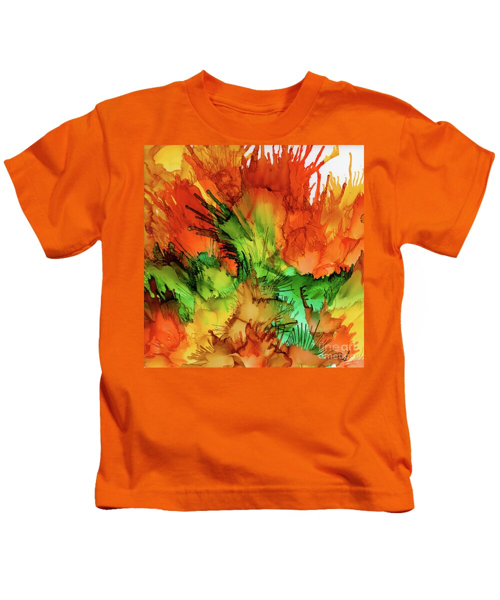 Desert Kids T-Shirt featuring the painting Dreams of the Desert Abstract by Eunice Warfel