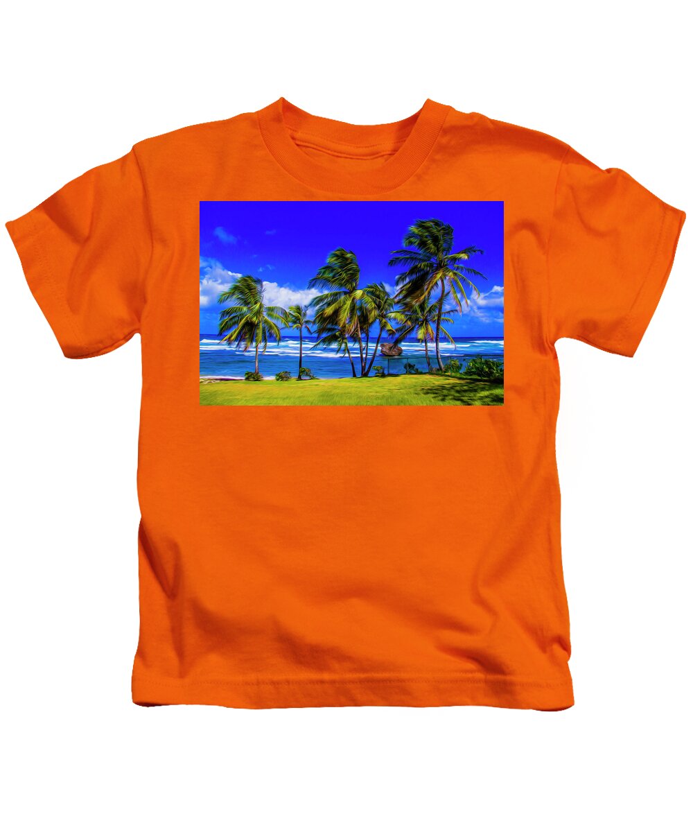 Barbados Kids T-Shirt featuring the photograph East Coast by Stuart Manning