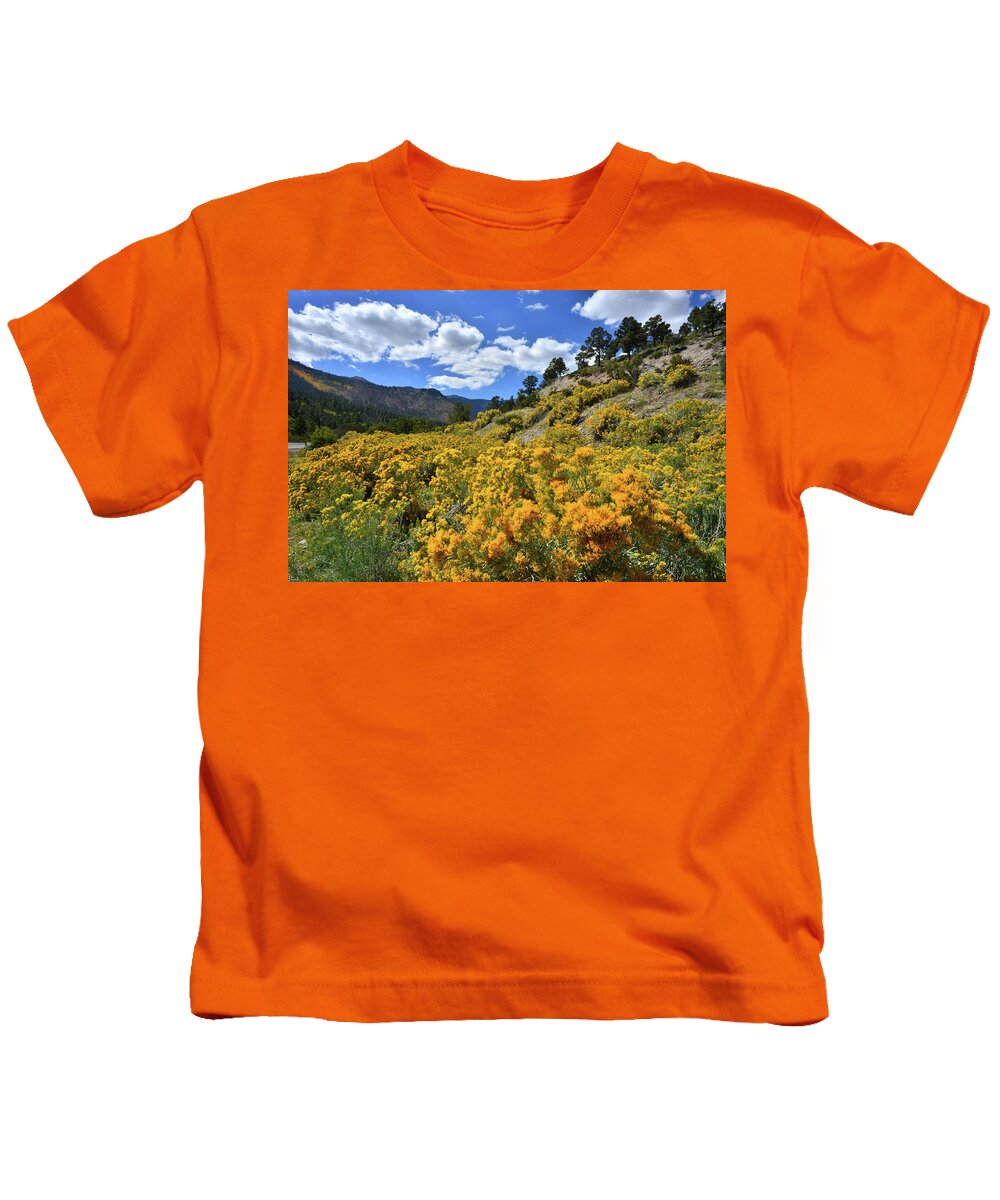 Humboldt-toiyabe National Forest Kids T-Shirt featuring the photograph Fall Colors Come to Mt. Charleston by Ray Mathis