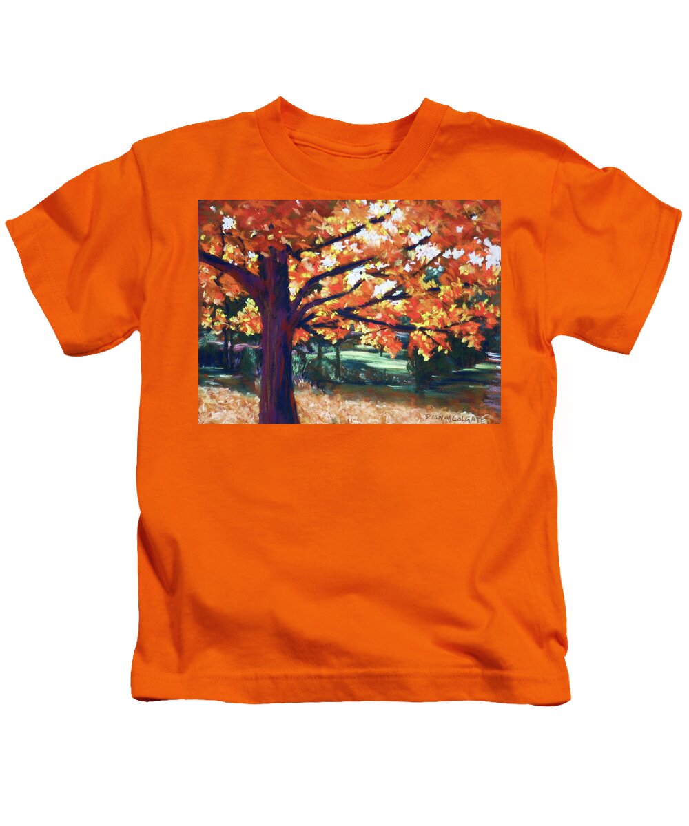 Landscape Kids T-Shirt featuring the pastel Fall Flair by Diana Colgate