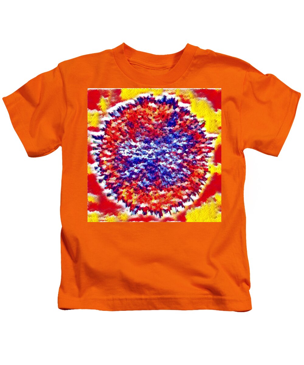 Abstract Digital Graphic Art Kids T-Shirt featuring the digital art Far Out by Lawrence Allen