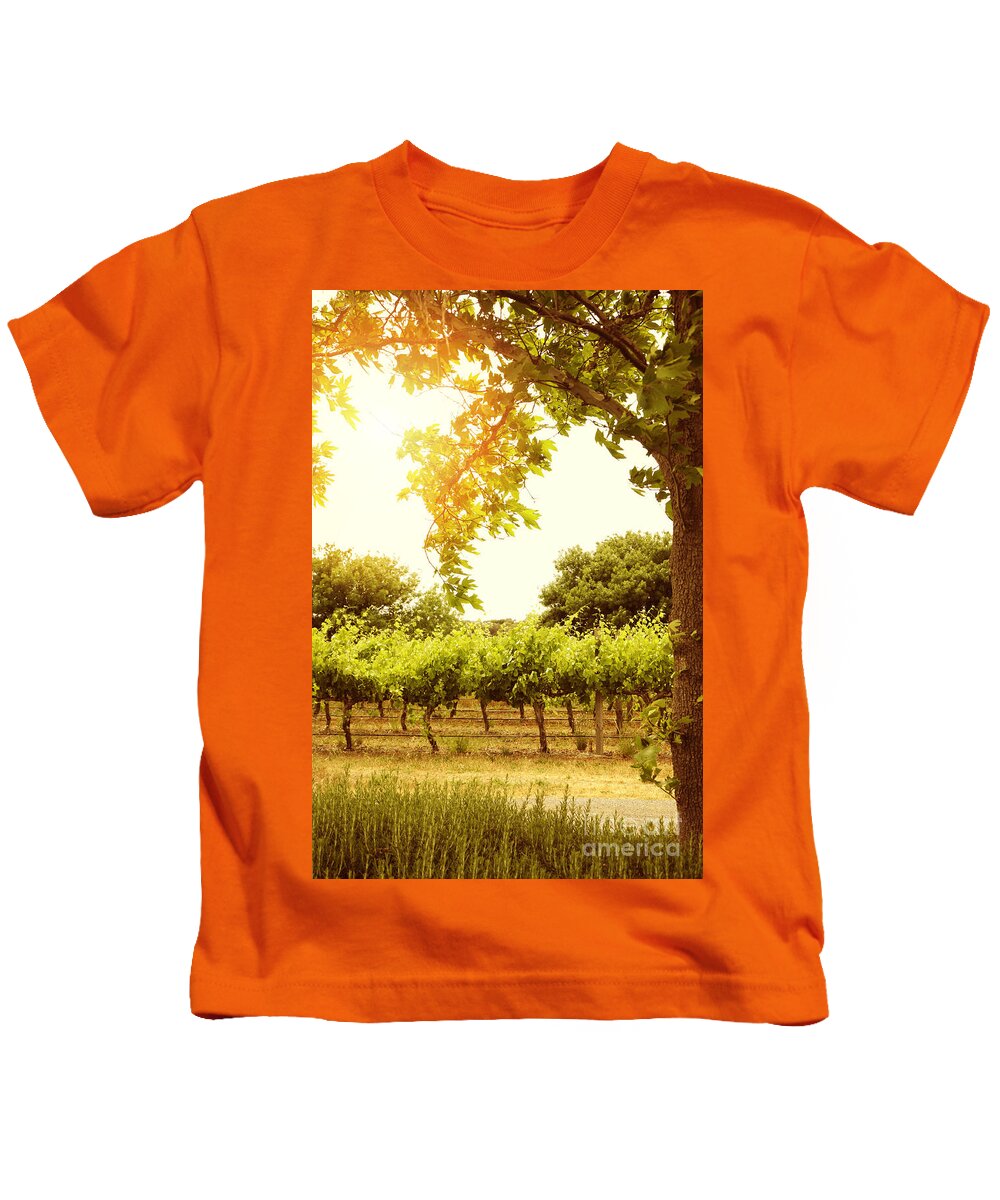 Wine Kids T-Shirt featuring the photograph Gum Tree and Vines by Milleflore Images