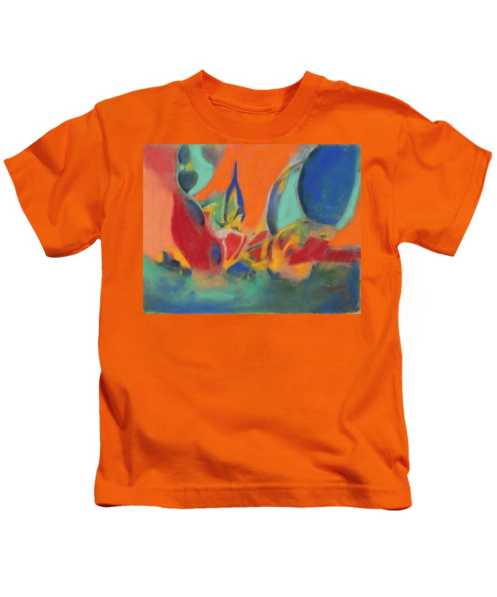 Painting Kids T-Shirt featuring the painting High Seas by Lee Beuther