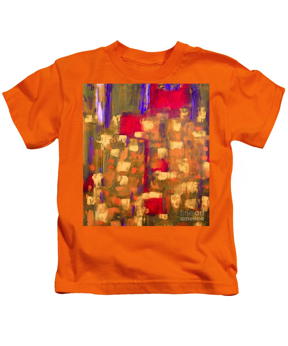 Abstract Painting Kids T-Shirt featuring the painting Hollywood Dreaming by Catalina Walker
