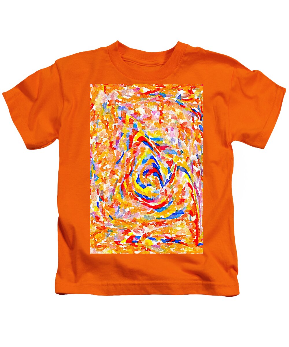 Abstract Art Kids T-Shirt featuring the digital art Inward by Artcetera By LizMac