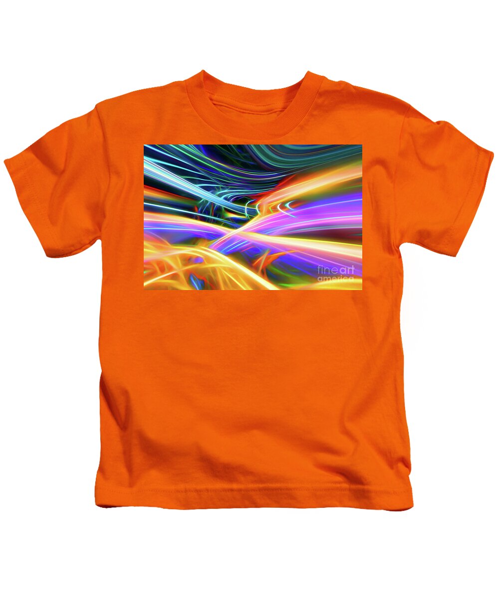 Light Abstract Kids T-Shirt featuring the digital art It Runs Through My Veins by Margie Chapman