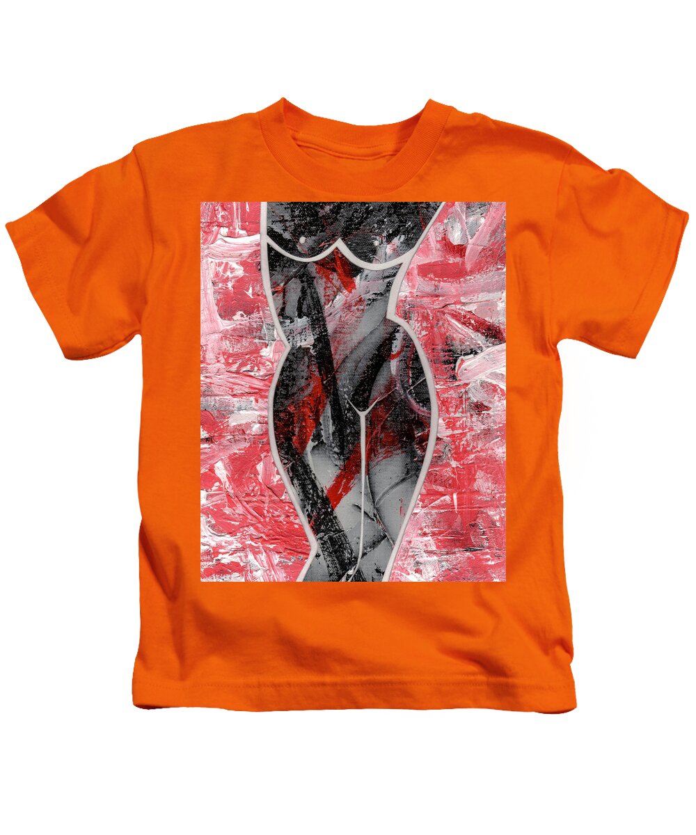 Nude Kids T-Shirt featuring the painting Lively by Roseanne Jones