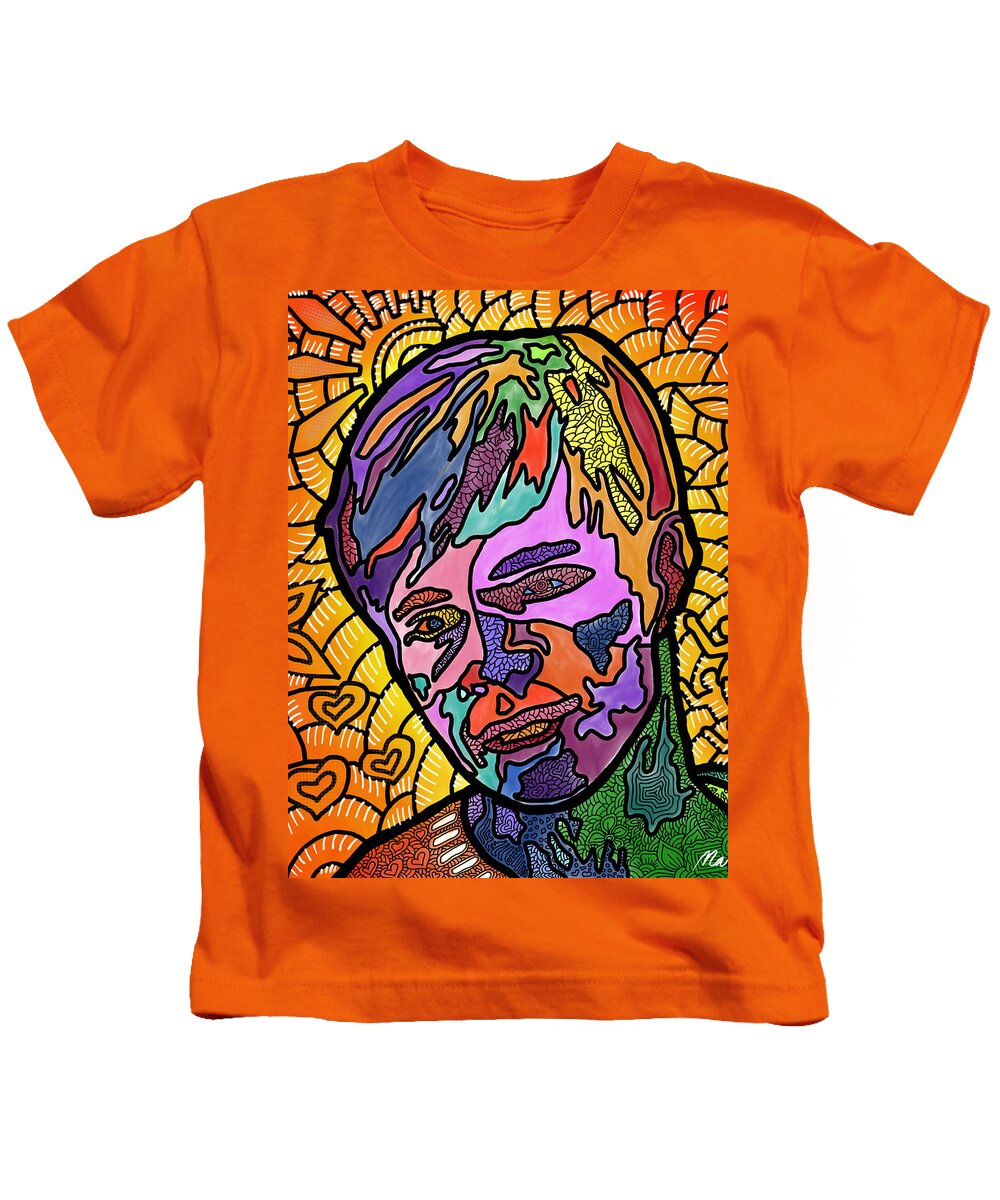 Matthew Shepard Kids T-Shirt featuring the digital art Matthew Shepard A Friend by Marconi Calindas