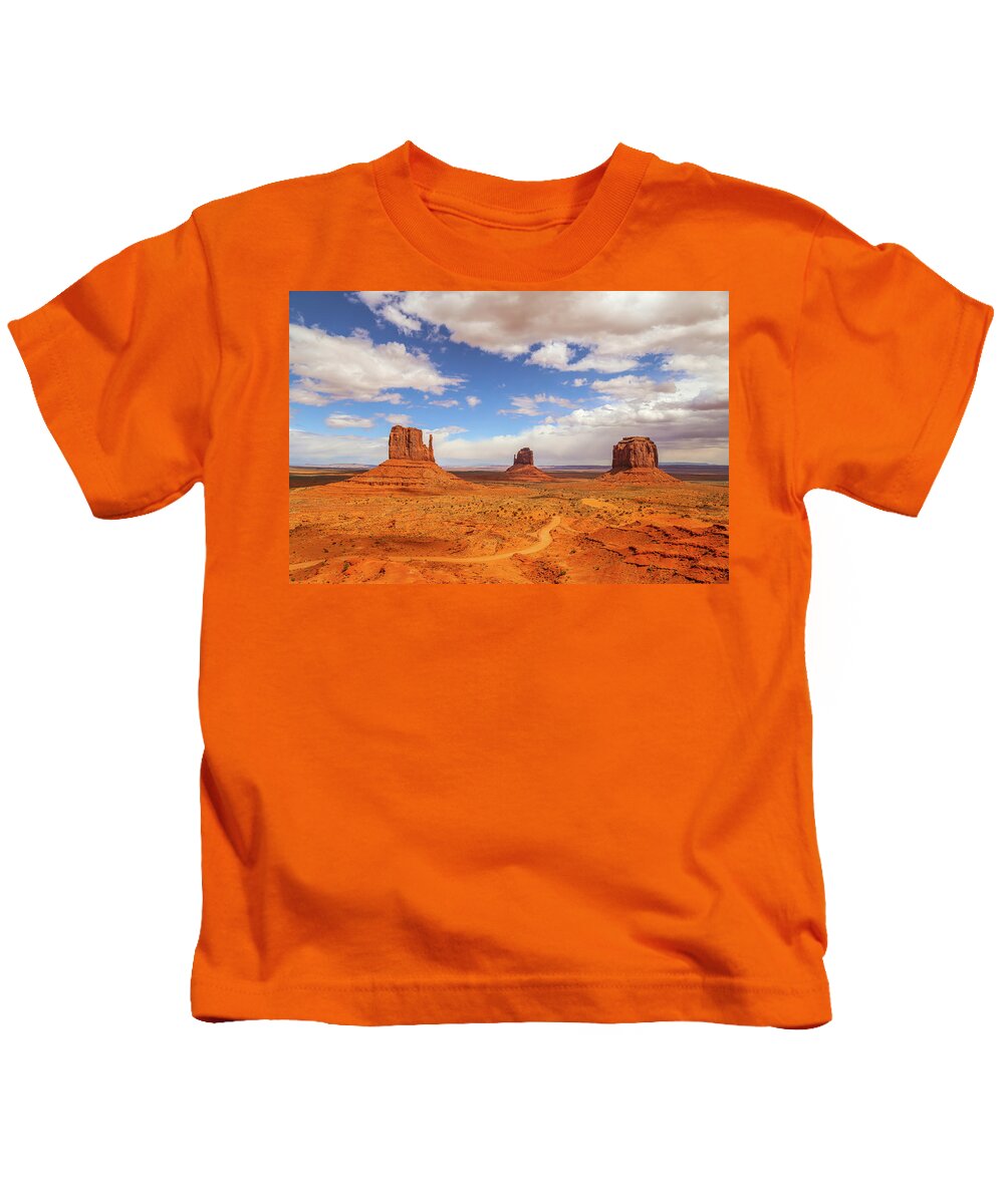 Usa Kids T-Shirt featuring the photograph Monument Valley by Alberto Zanoni