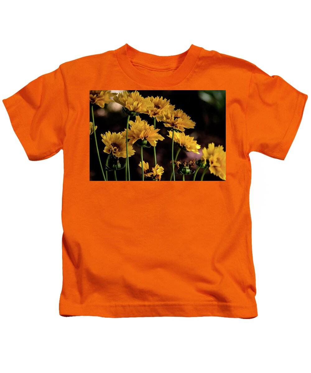 Flower Kids T-Shirt featuring the digital art Moonbeam Coreopsis by Ed Stines
